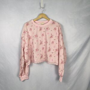 Rareraw Sylvia Floral Lace Trim Lounge Set Pink